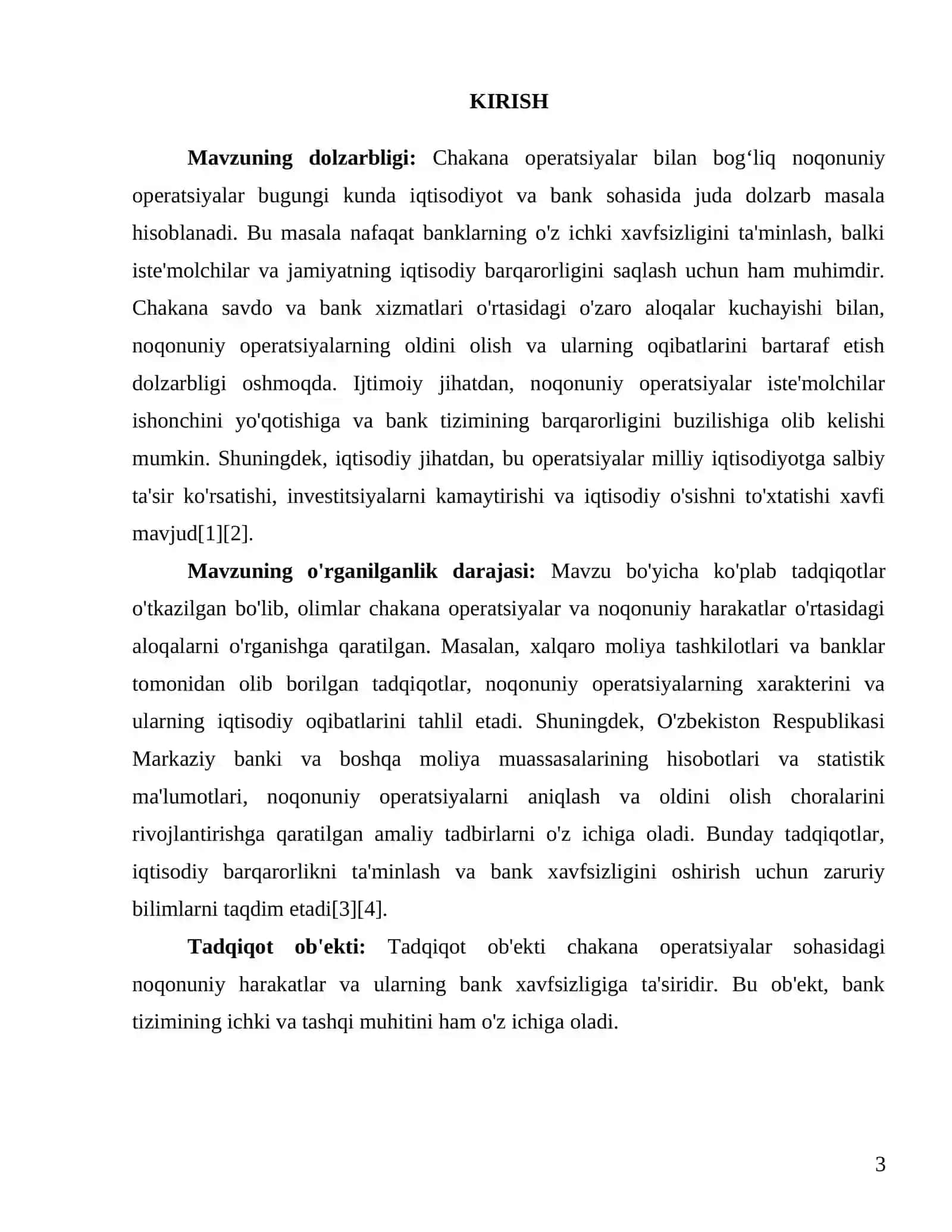 Chakana operatsiyalar bilan bogʻliq noqonuniy operatsiyalar va ularni oldini olish choralari 3