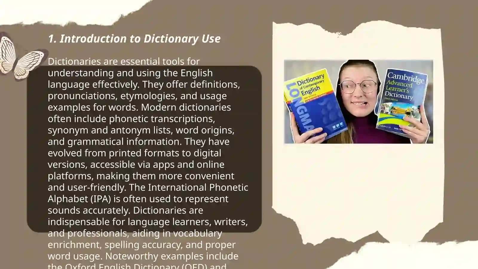 Working with Oxford, Cambridge dictionaries 3