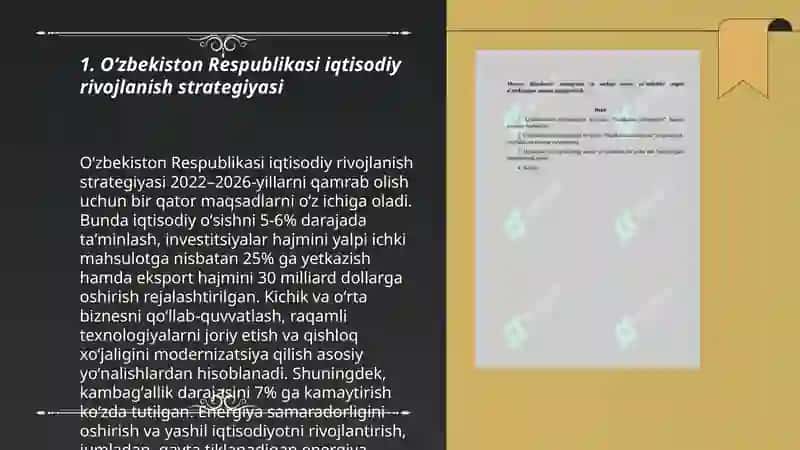 Oʻzbekiston Respublikasi iqtisodiy rivojlanish strategiyasi 3