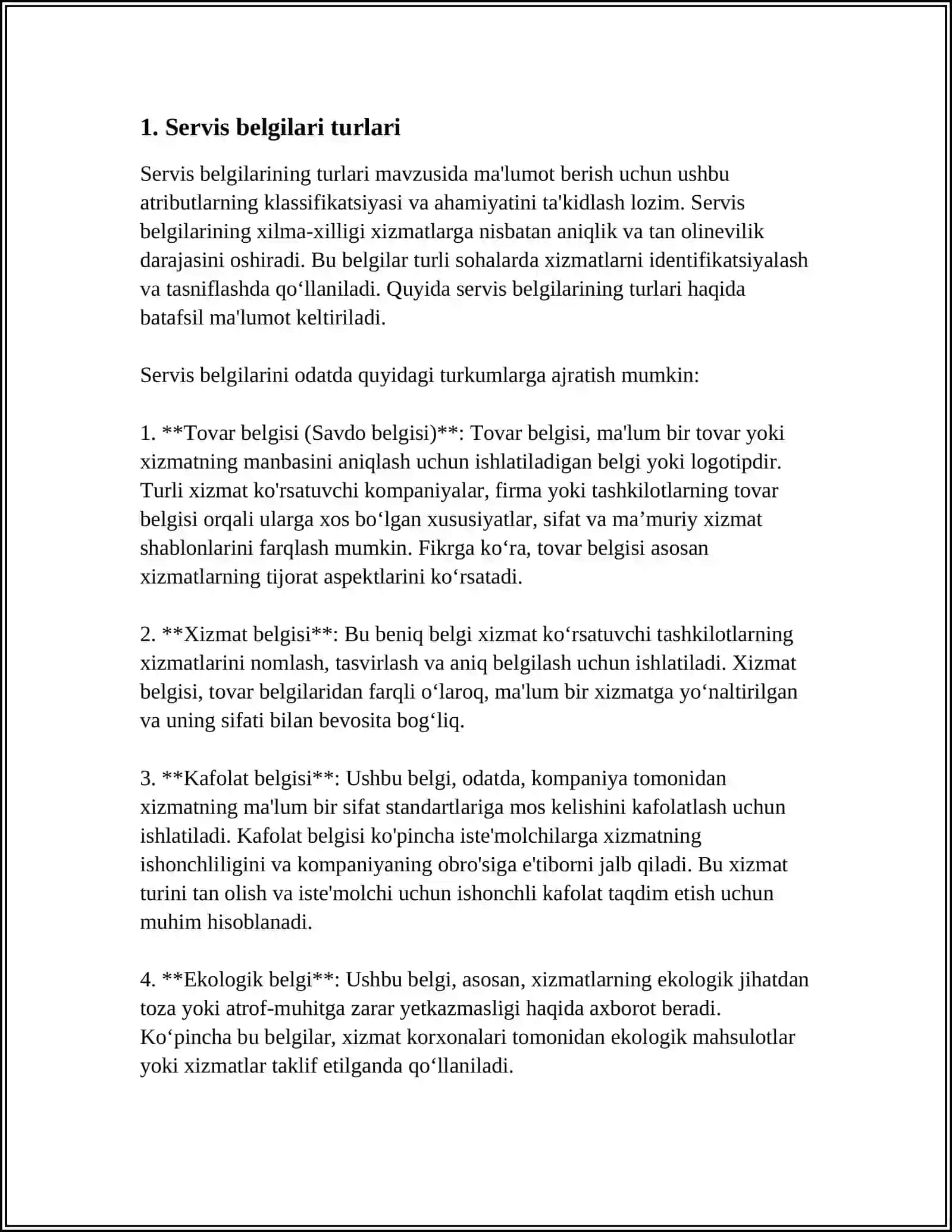SERVIS BELGILARI 3