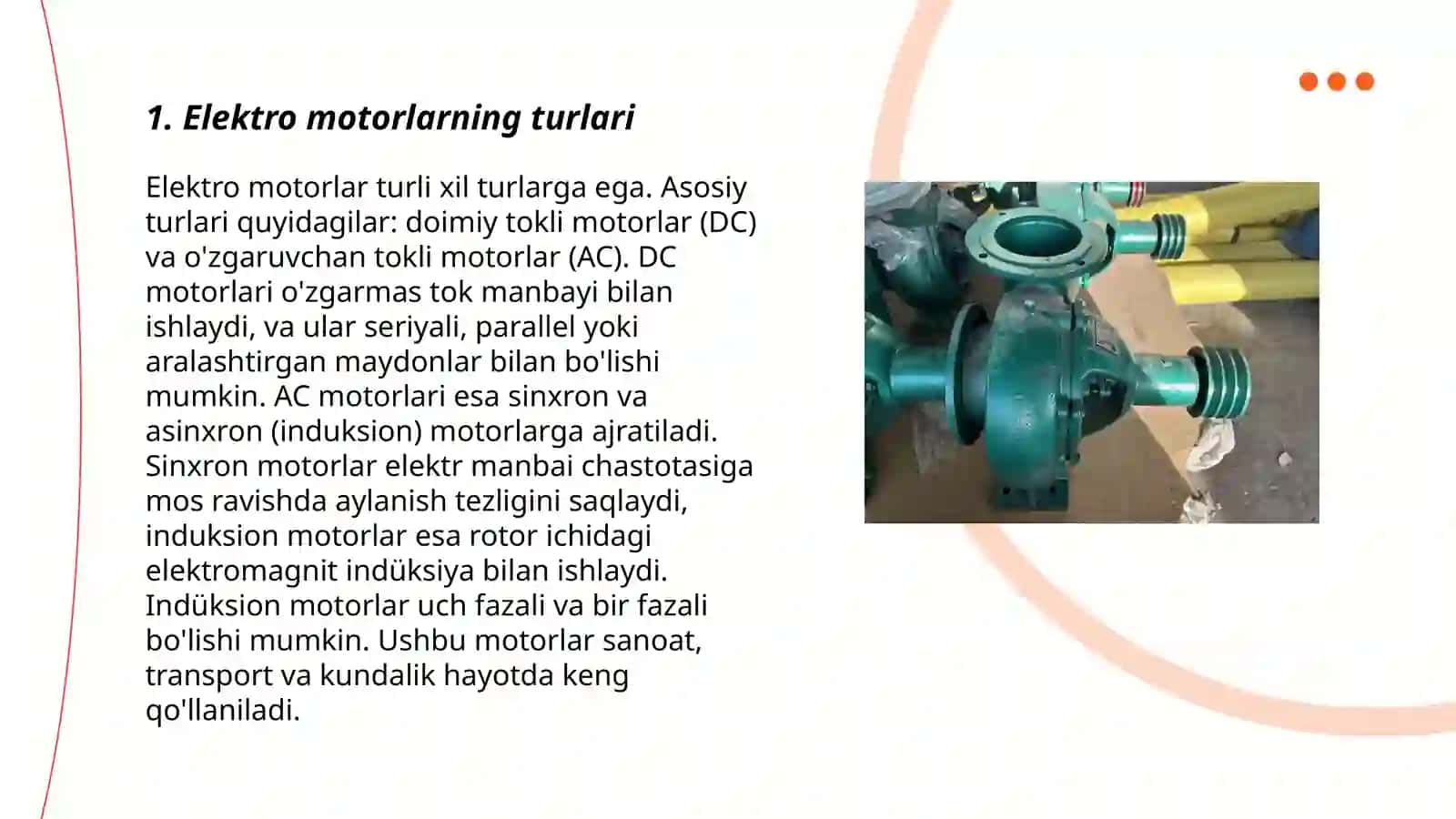 Elektro motorlarning turlari 3