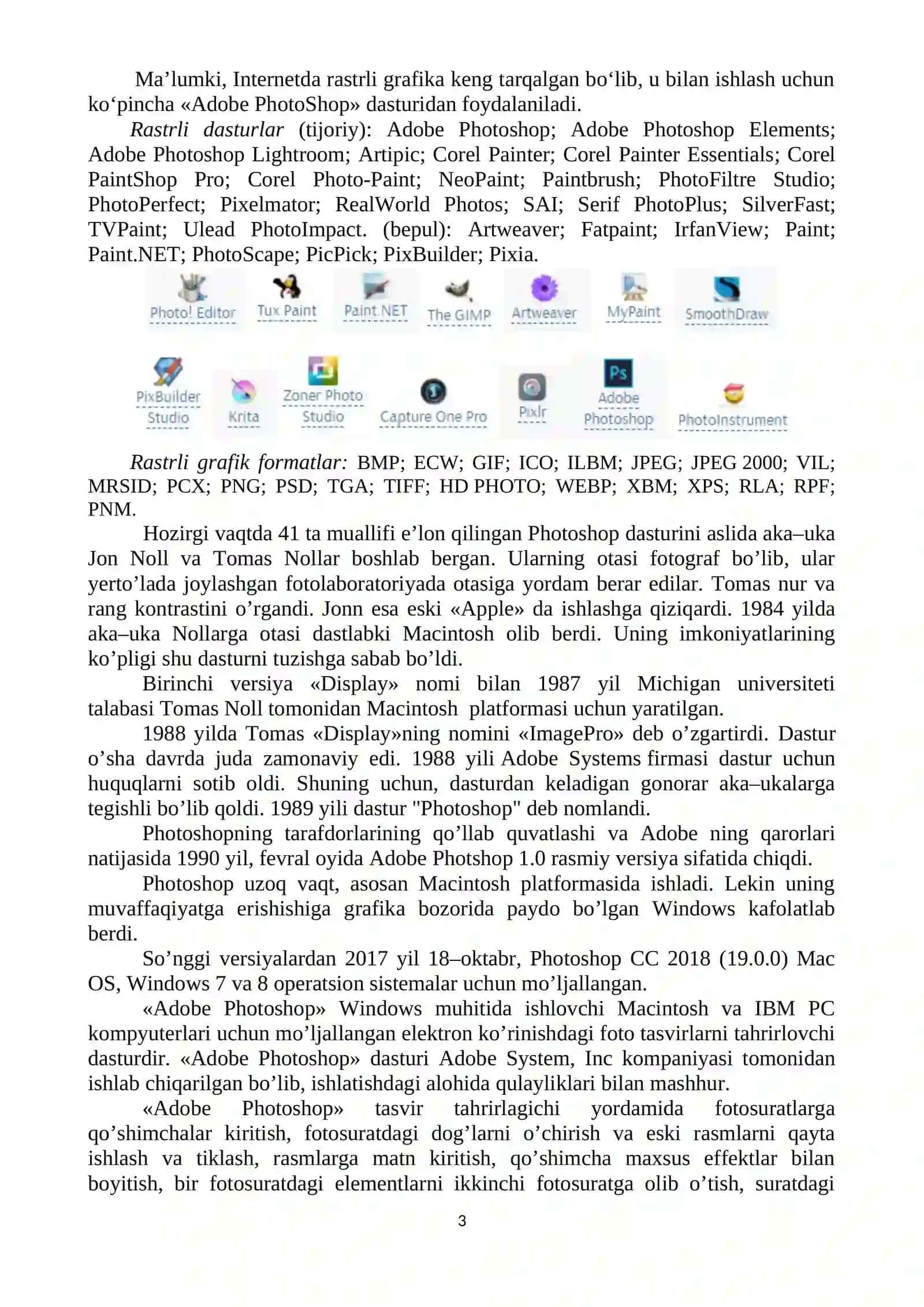 KOMPYUTER GRAFIKASI VA UNING TURLARI 3