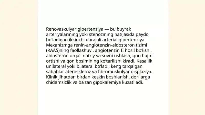 Renovaskulyar gipertenziya: umumiy tushuncha va taʼrif 3