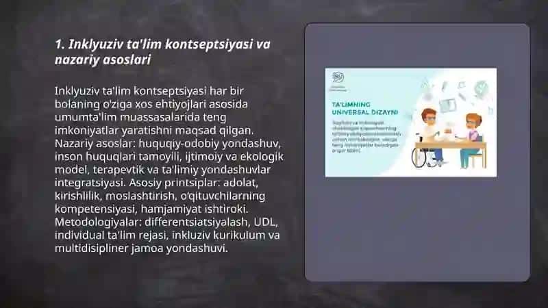 Inklyuziv ta'lim modellari:tahlili va xususiyatlari 3