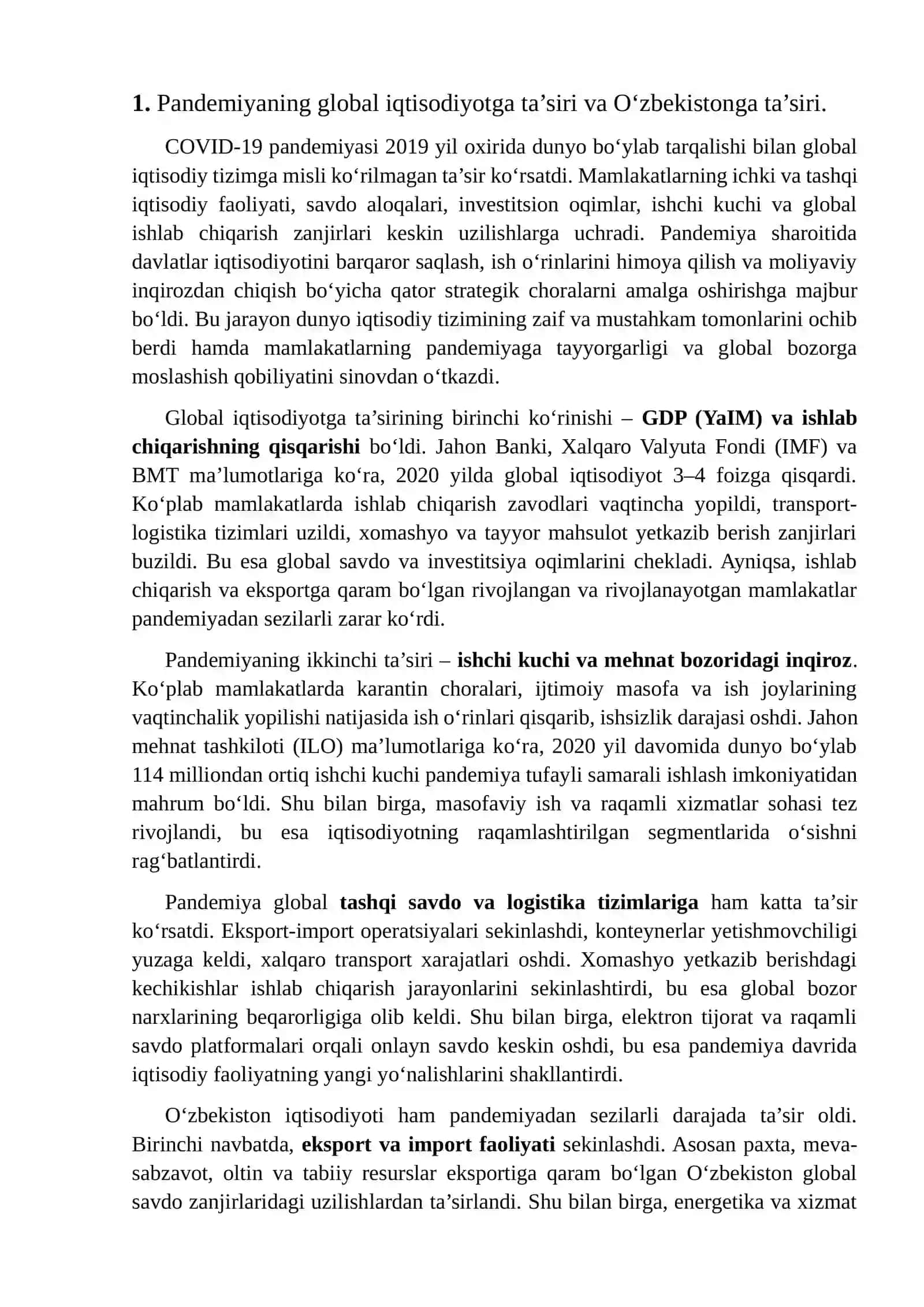 Jahon bozoridagi ishtiroki 3