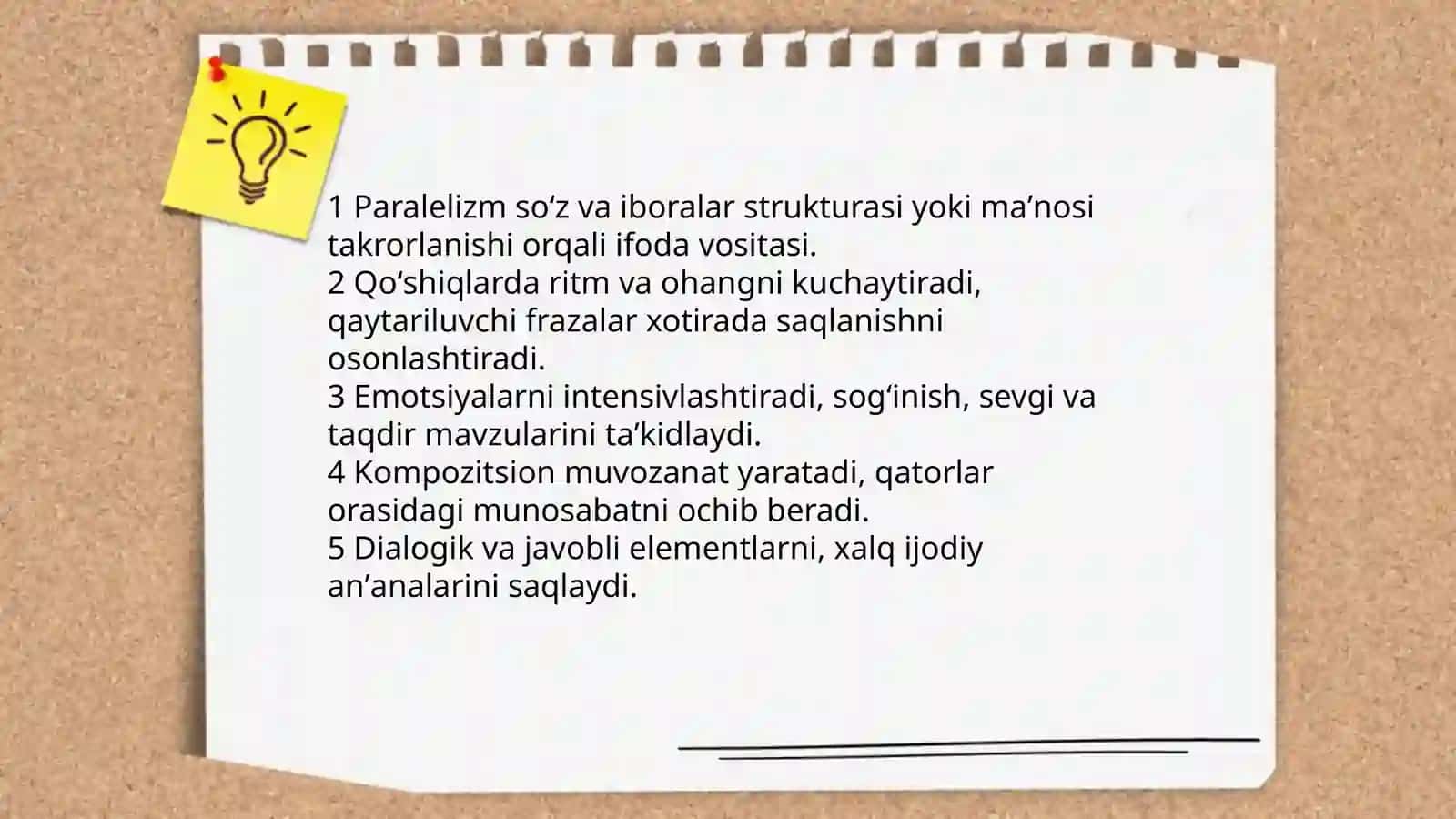 Paralelizm -oʻzbek xalq qoʻshiqlarining tarkibiy qismi sifatida 3