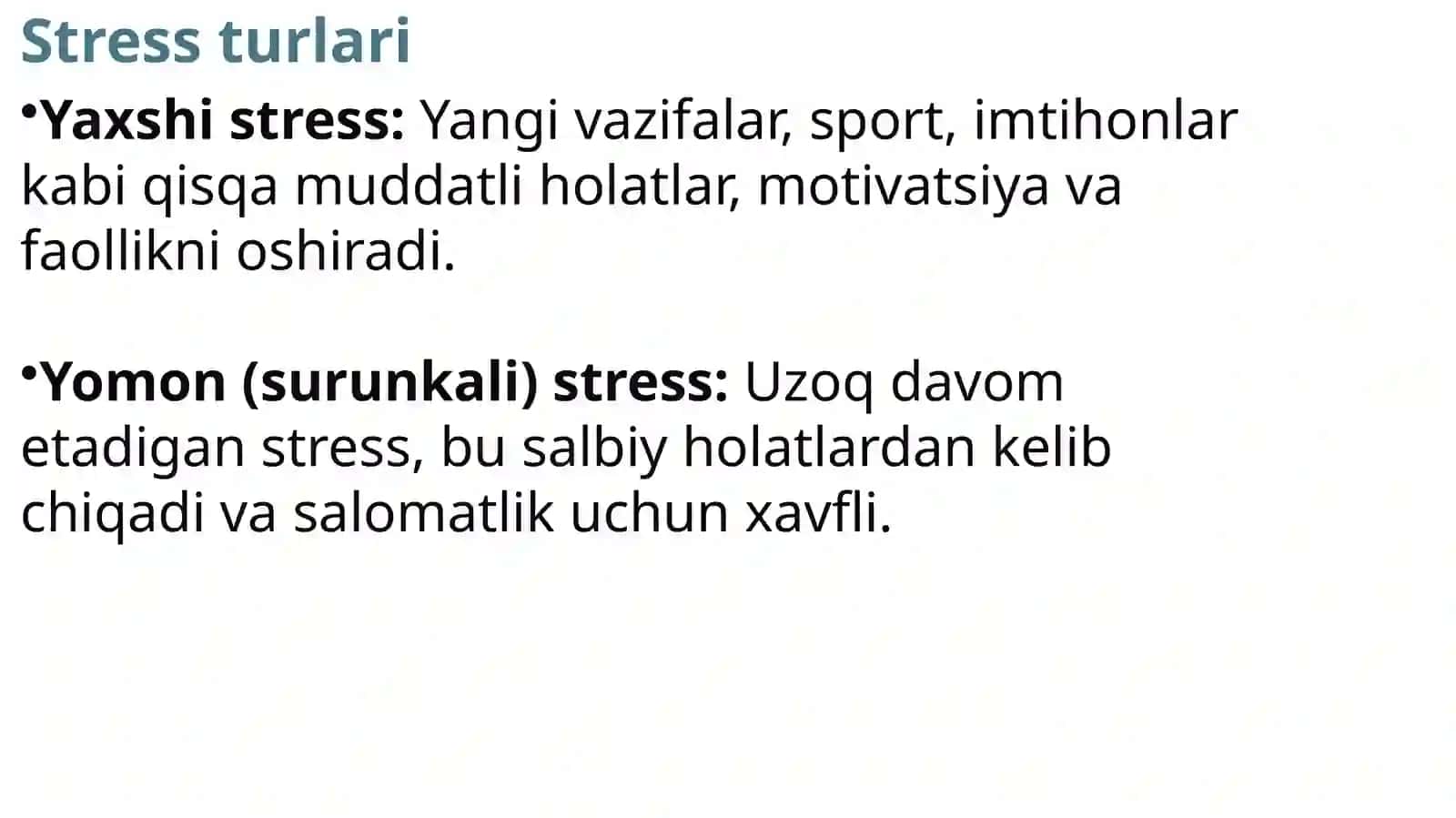 Stress va uning turlari 3