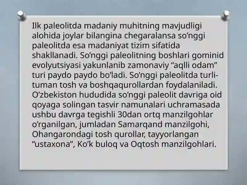Oʻzbekiston paleolit davri arxeologiyasi 3