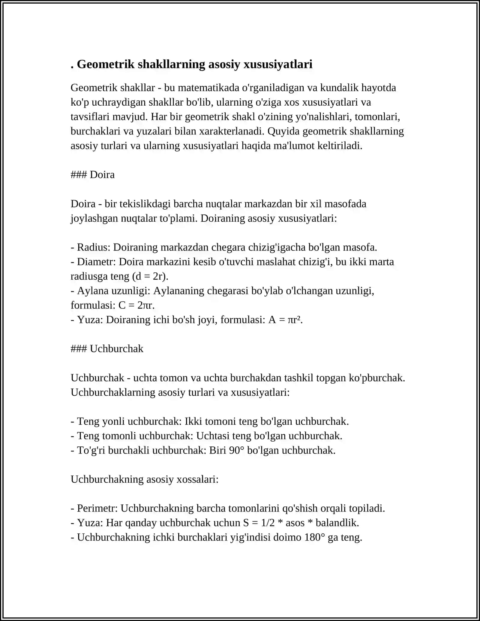 REFERAT: CHIZMA GEOMETRIYA VA MUHANDISTLIK GRAFIKASI FANINING NAZARIY MASHG'ULOTLARI MAZMUNINI YORITUVCHI REFERAT 3