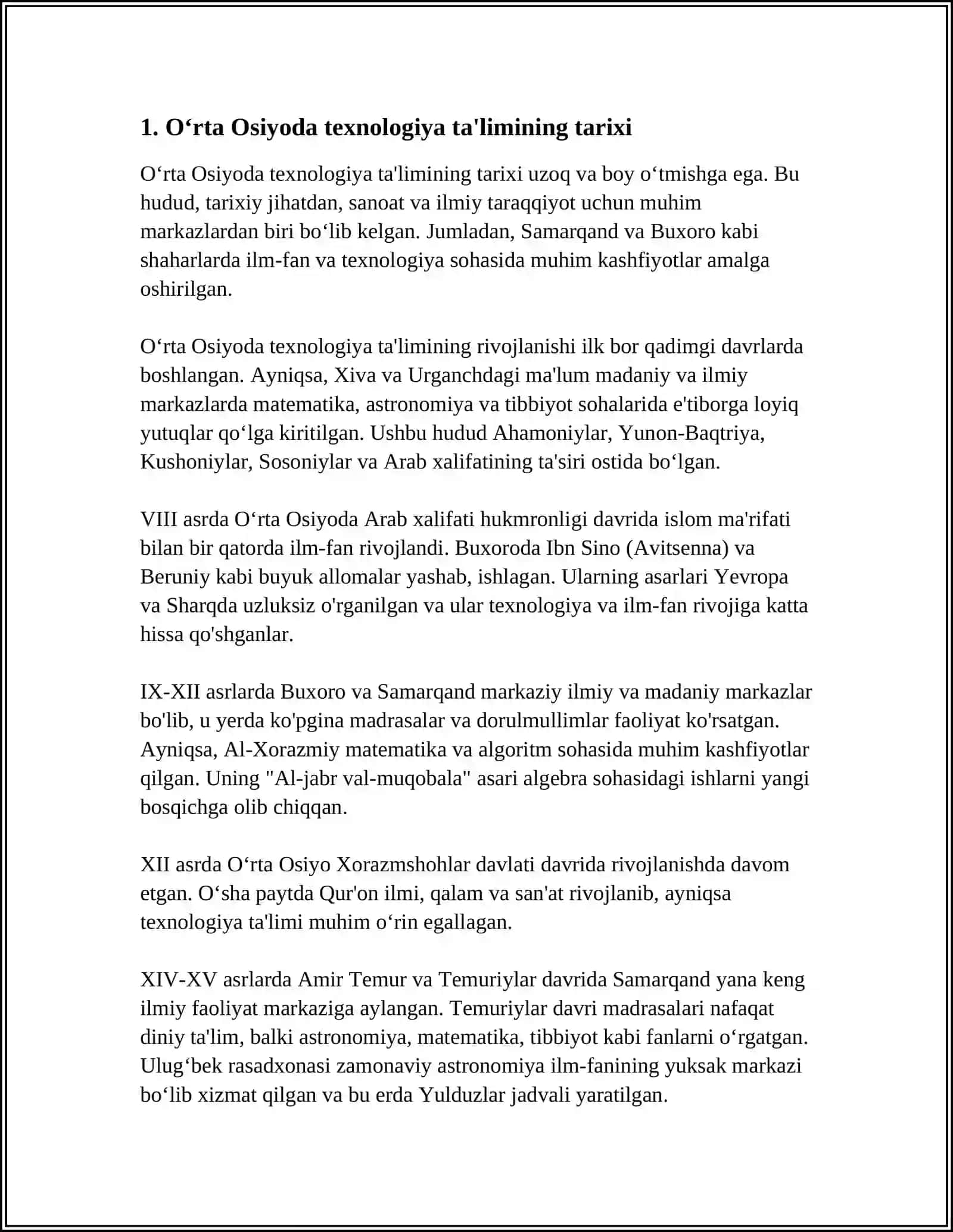OʻRTA OSIYODA TEXNOLOGIYA TA'LIMINING TASHKIL TOPISHI 3