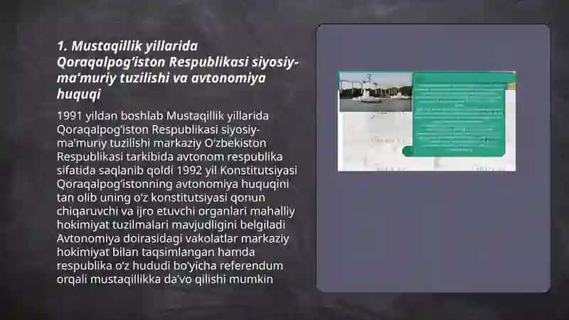 Mustaqillik yillarida Qoraqalpogiston respublikasi 3