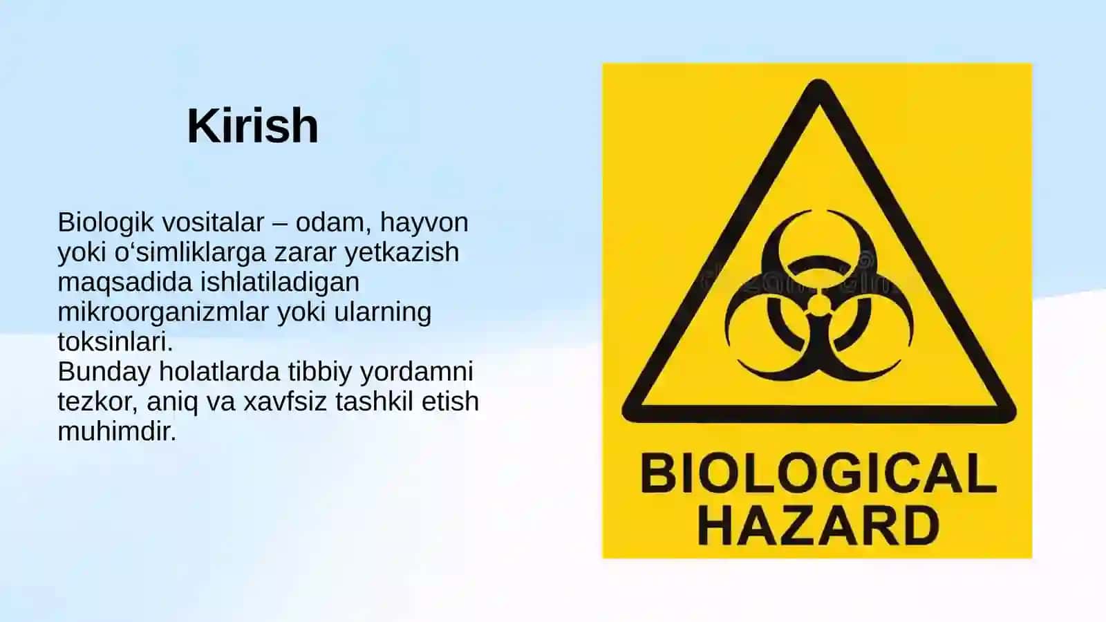 Biologik vositalar bilan zararlanish o‘chog‘ida tibbiy yordamni tashkillashtirish 3
