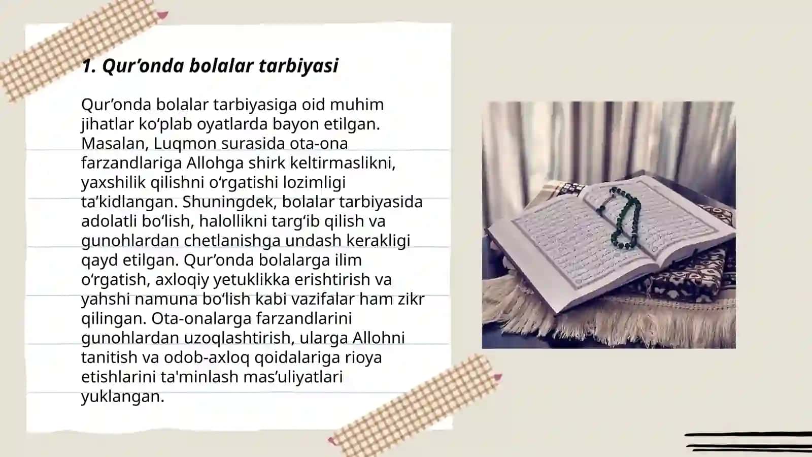 Qur’oni Karim va Hadisi shariflarda ta’lim-tarbiya masalalari 3