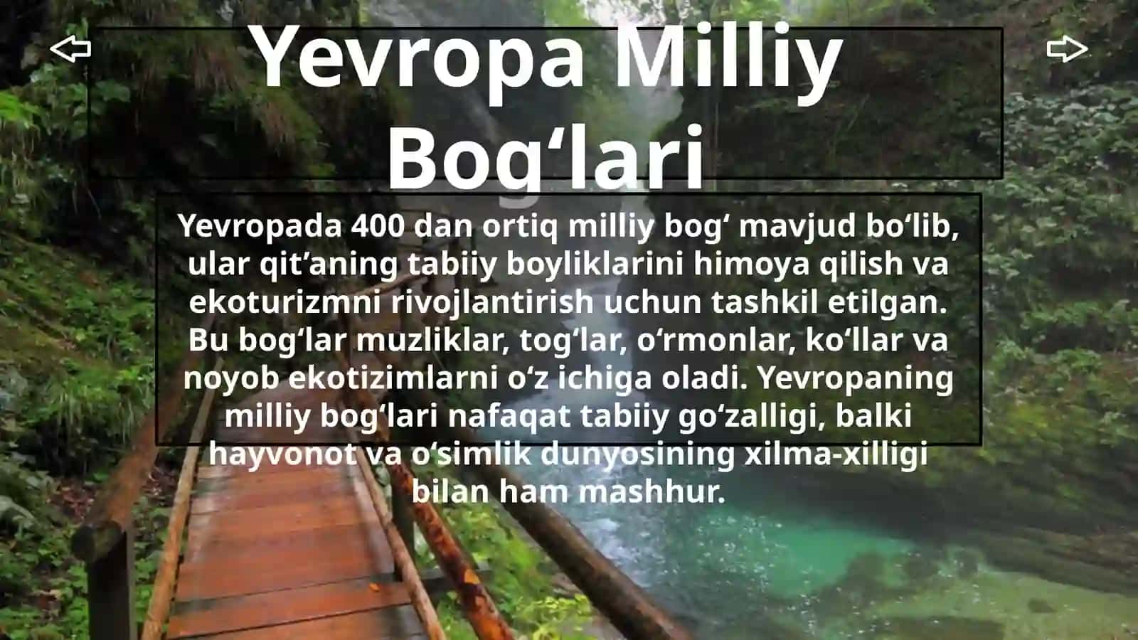 Yevropa Milliy bog’lari 3