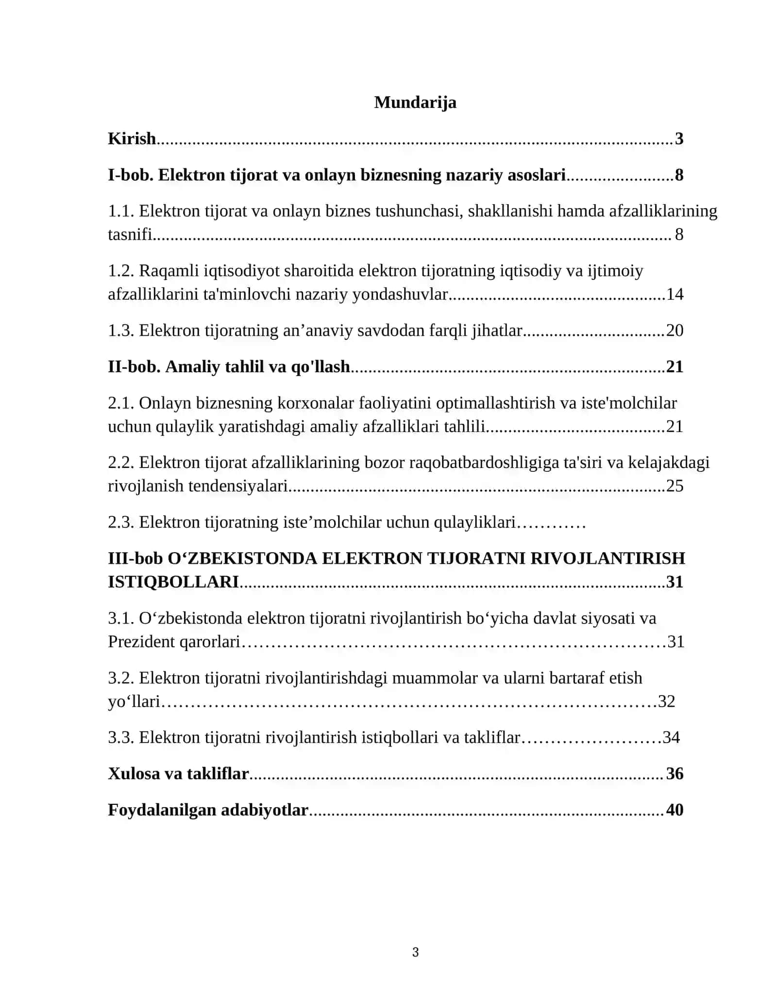 ELEKTRON TIJORAT (E-COMMERCE) VA ONLAYN BIZNESNINIG AFZALLIKLARI 3