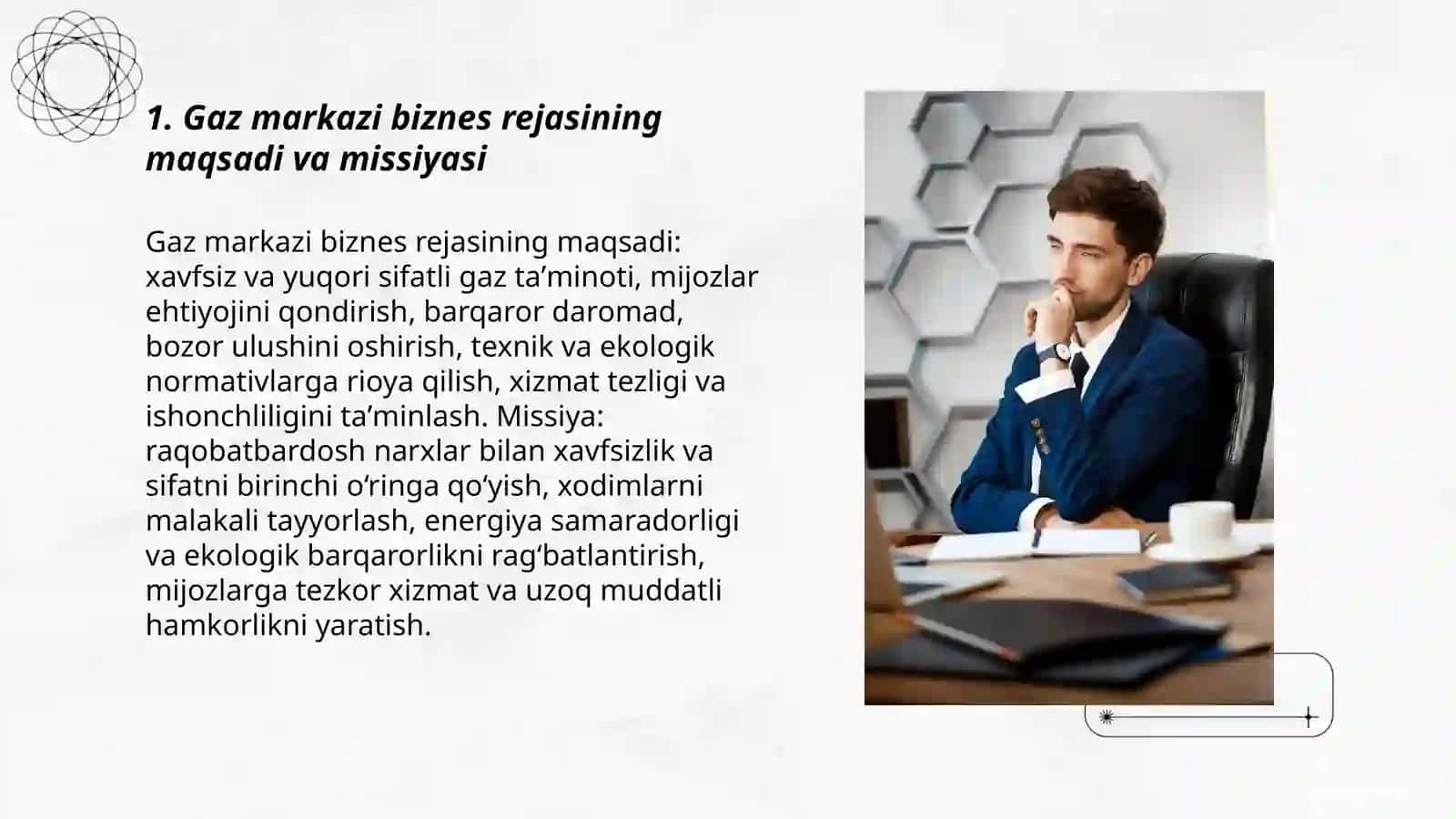 Beznis reja yaratish.Eng sifatli gaz markazi qanday aniqlanadi 3