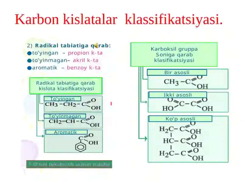 organik Karbon kislotalar 3