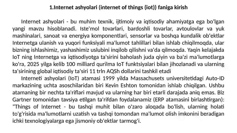 Internet ashyolari (Internet of things (IoT)) 3