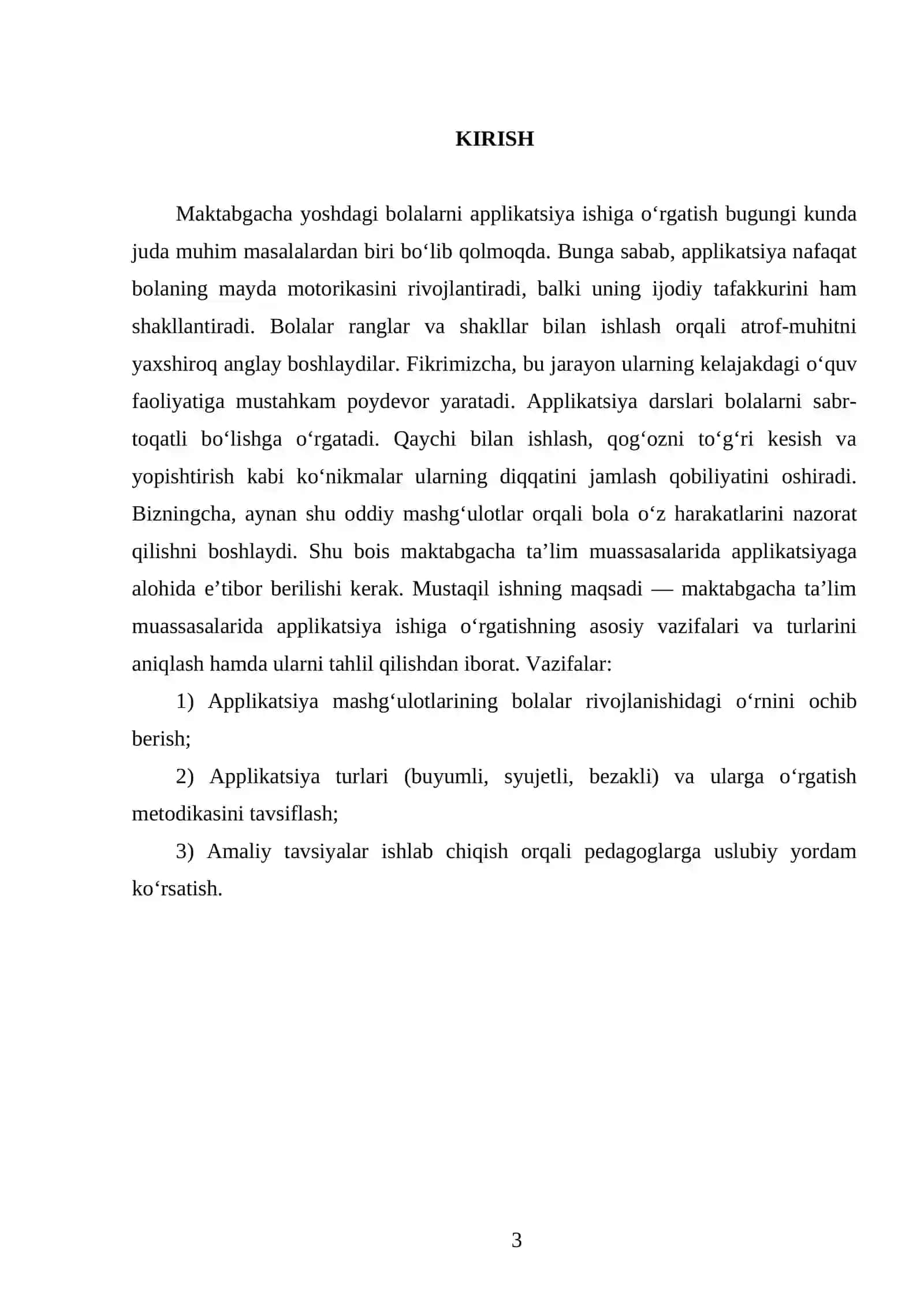 Maktabgacha ta’lim muassasida applikatsiya ishiga o‘rgatishning vazifalari va turlari 3