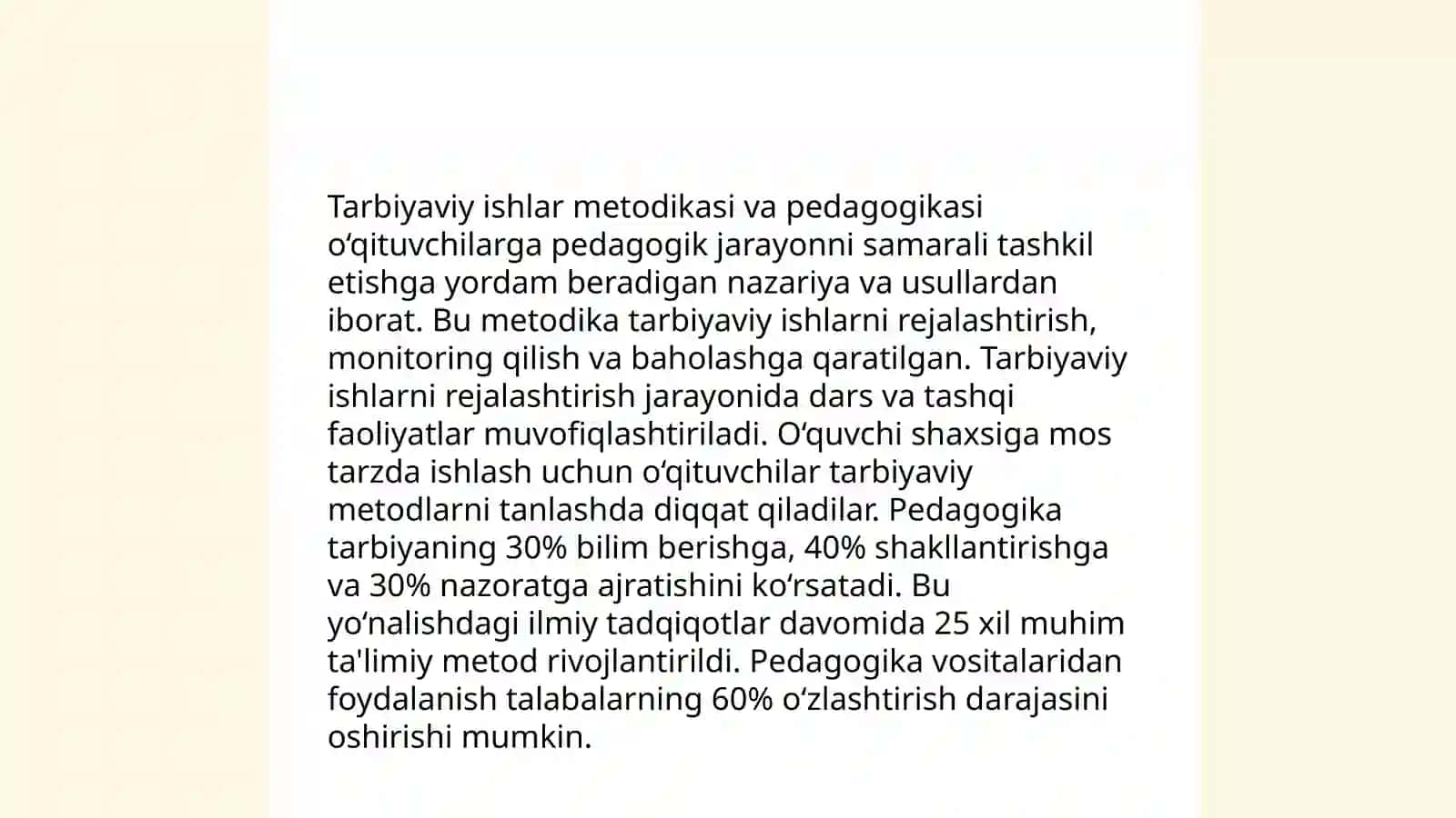 Tarbiyaviy ishlar metodikasining boshqa fanlar bilan bogʻliqligi 3
