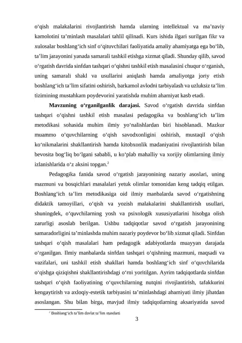 Savod o'rgatish davrida sinfdan tashqari o'qishni tashkil etish 3