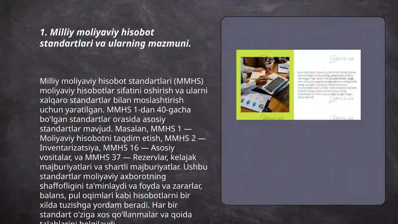 Moliyaviy hisobotni tuzishda milliy va xalqaro standartlarning moliyaviy hisobot mazmuniga ta’siri 3