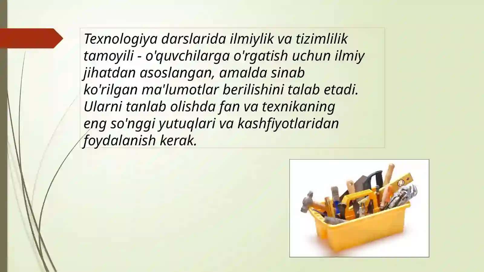 Texnologiya taʼlimining didaktik tamoyillari 3
