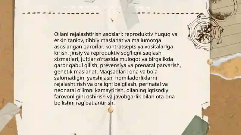 Sog'lom oila.Oilani rejalashtirish 3