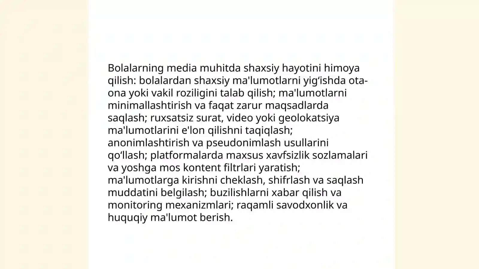 Bolalarning media muhitda shaxsiy hayotini himoya qilish 3