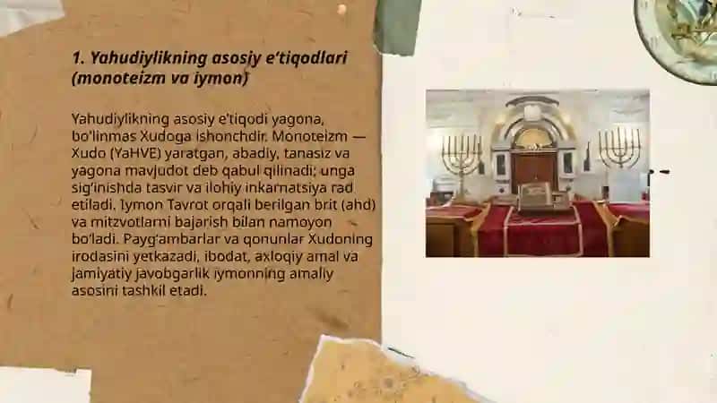 Yahudiylik ta’limoti, an’ana va marosimlar 3