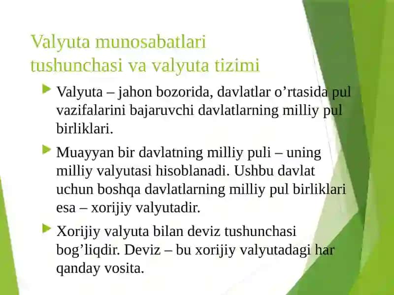 Xalqaro valyuta munosabatlari tushunchasi va ahamiyati 3