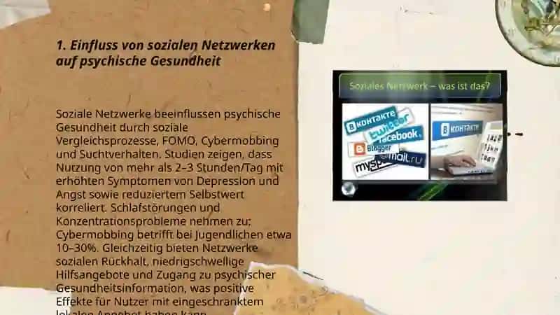 Einfluss von sozialen Netzwerken auf psychische Gesundheit 3