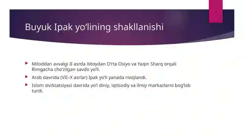 Buyuk Ipak yo‘li bo‘yicha arab manbalari 3