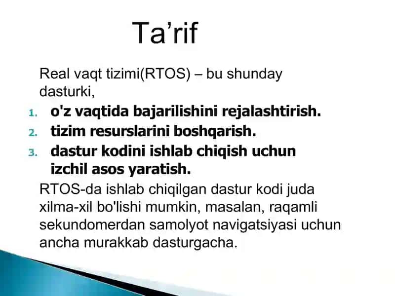 Real vaqt tizimlari 3