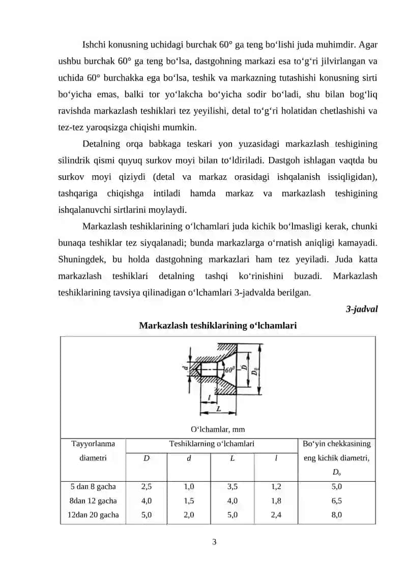 MARKAZLARDA ISHLOV BERILADIGAN DETALLARNI MAHKAMLASH UCHUN MOSLAMALAR 3