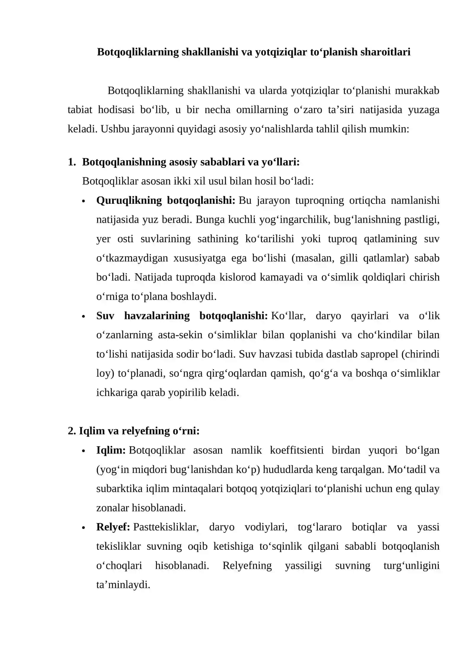 Botqoqliklar zonasidagi yotqiziqlar 3