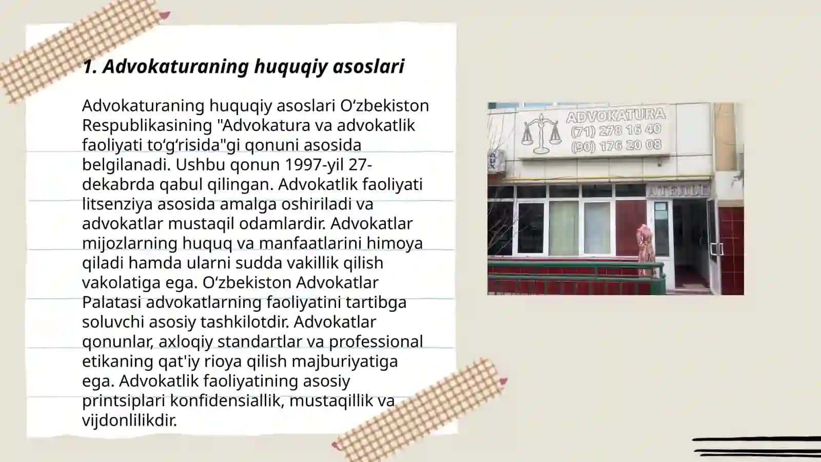 Advokaturaning huquqiy asoslari 3