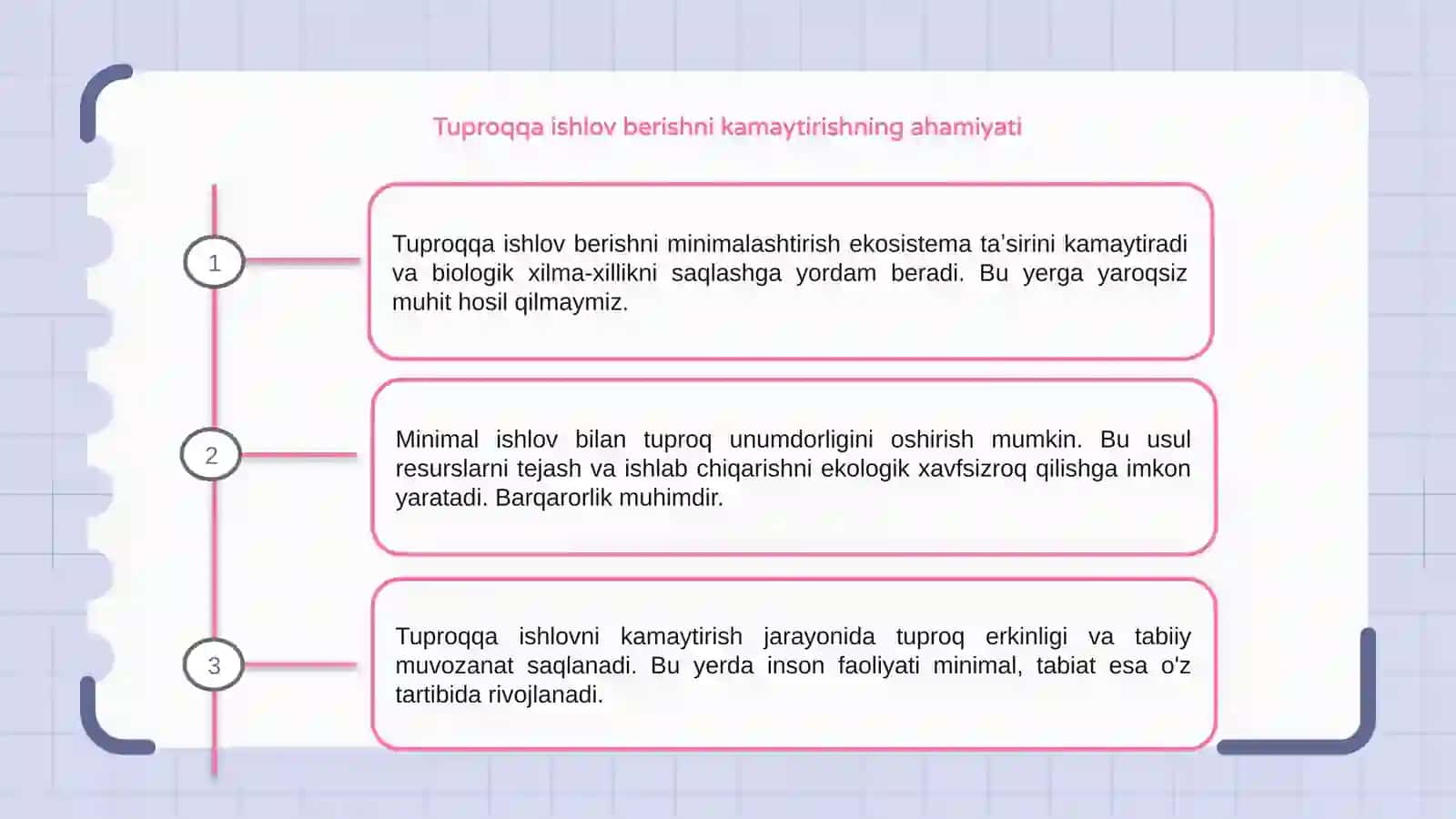 Tuproqqa ishlov berishni minimalashtirish 3