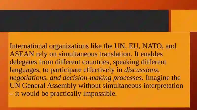 Simultaneous translation of political branch and translation materials of different organizations 3