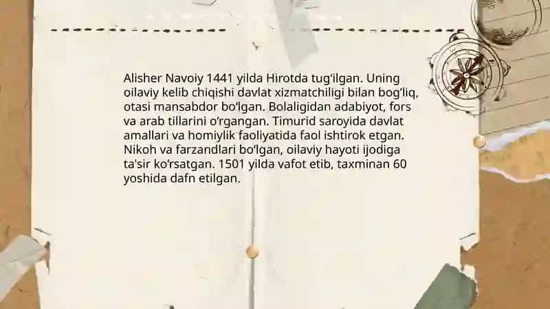 Alisher Navoiy hayoti va ijodiy faoliyati 3