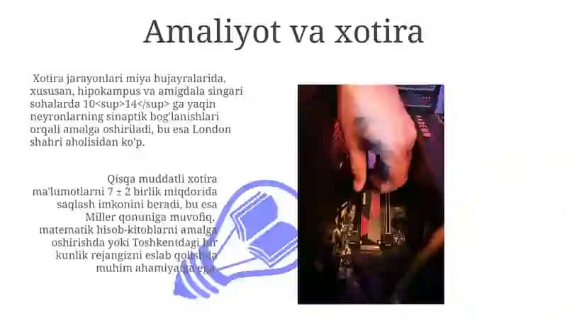 Xotira va faoliyat 3