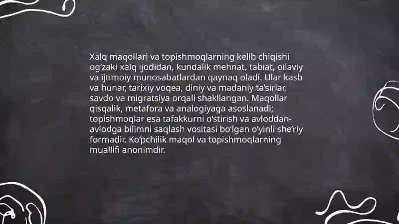 Xalq maqollari va topishmoqlar 3