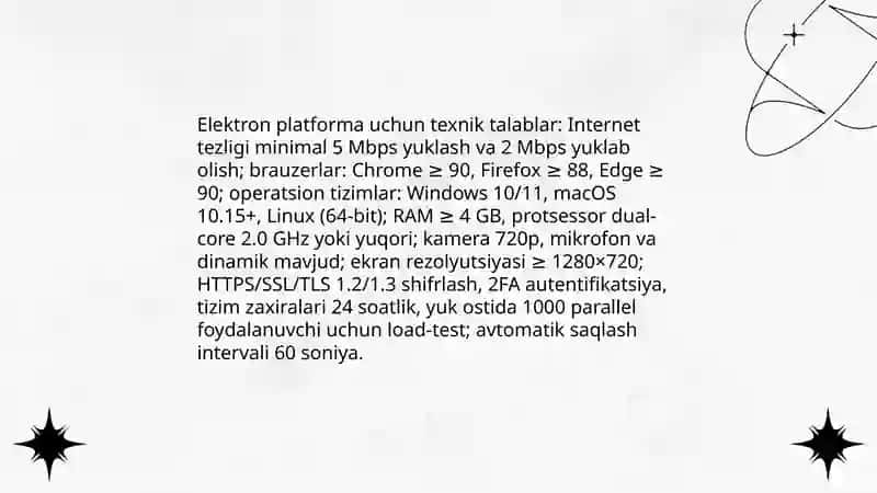Nazorat sinovlari (test, topshiriqlar, loyihalar va boshqalar bilan ishlash) 3