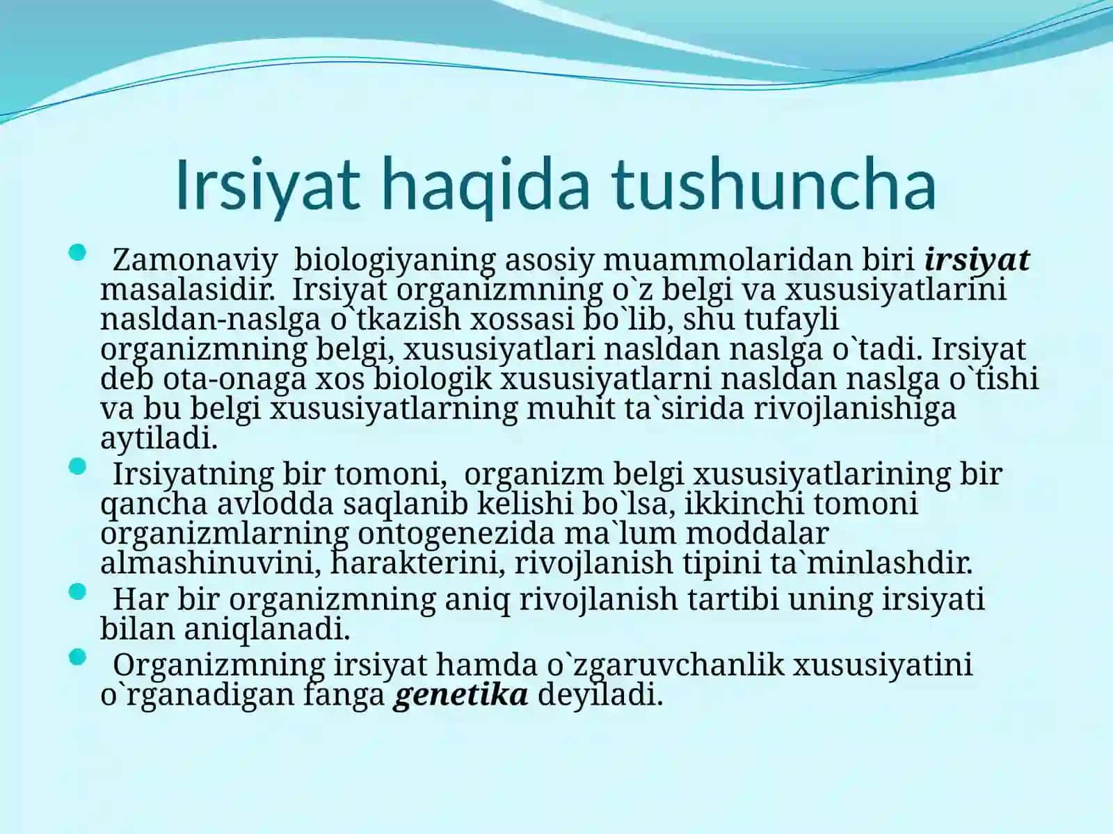 Organizm va Muhit 3