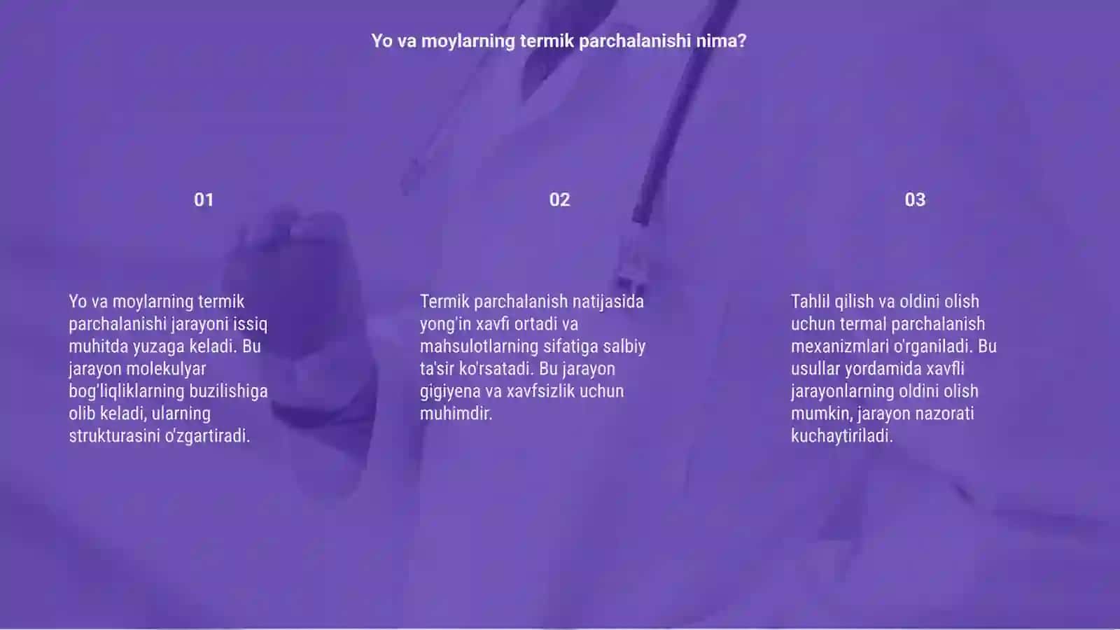 Yo va moylarni termik parchalanishi 3