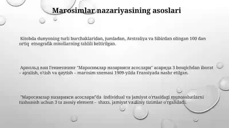 Arnold va Gennep asarlarida antropologik qarashlar 3