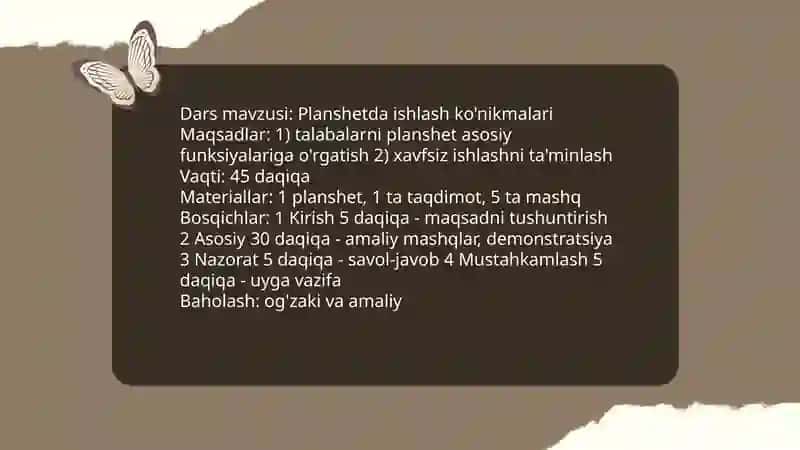 Shuni planshet koʻrinishida qilib ber 3