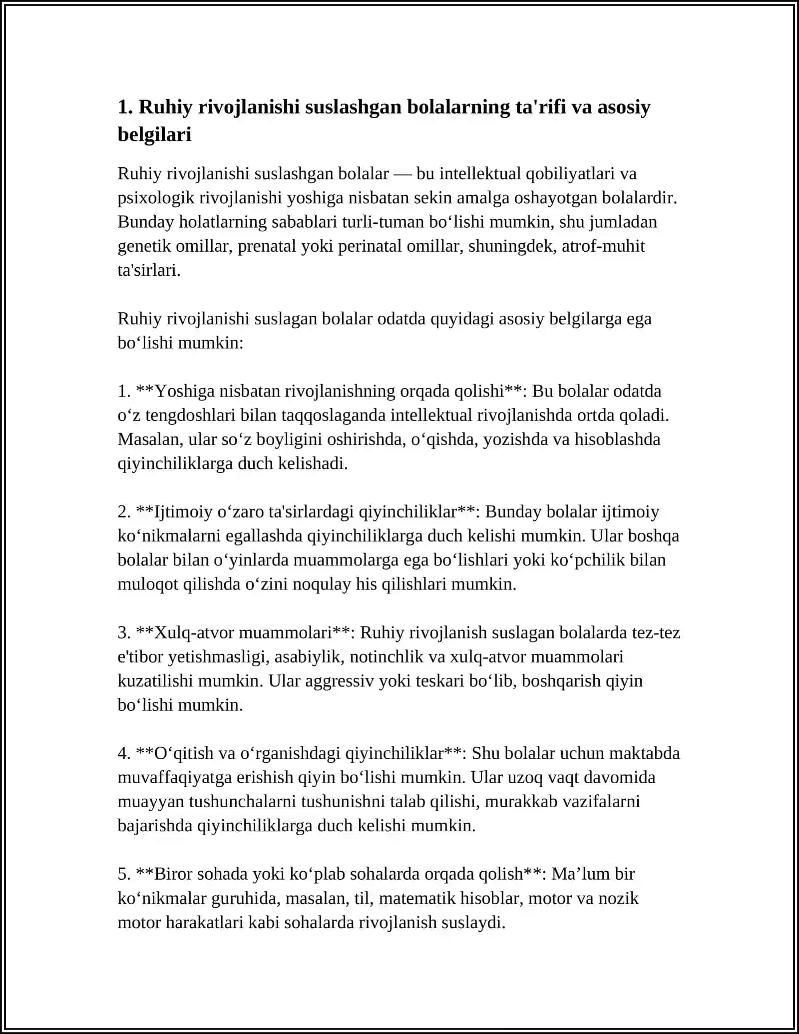 Ruhiy rivojlanishni suslashgan bolalar 3