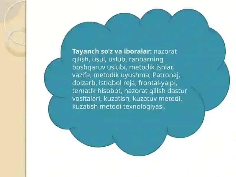 Nazorat qilishning usul va uslublari 3