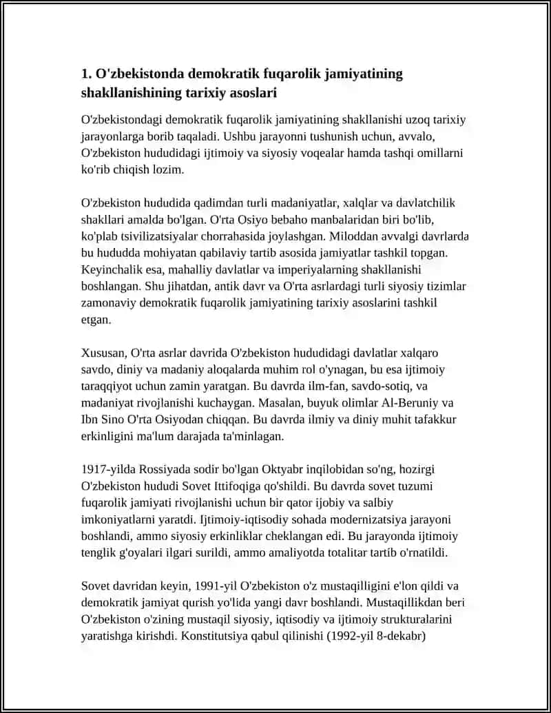O'zbekistonda demokratik fuqarolik jamiyatining shakllanishi 3